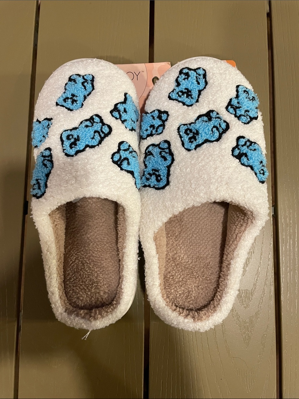 Women’s Blue Gummy Bear Slippers